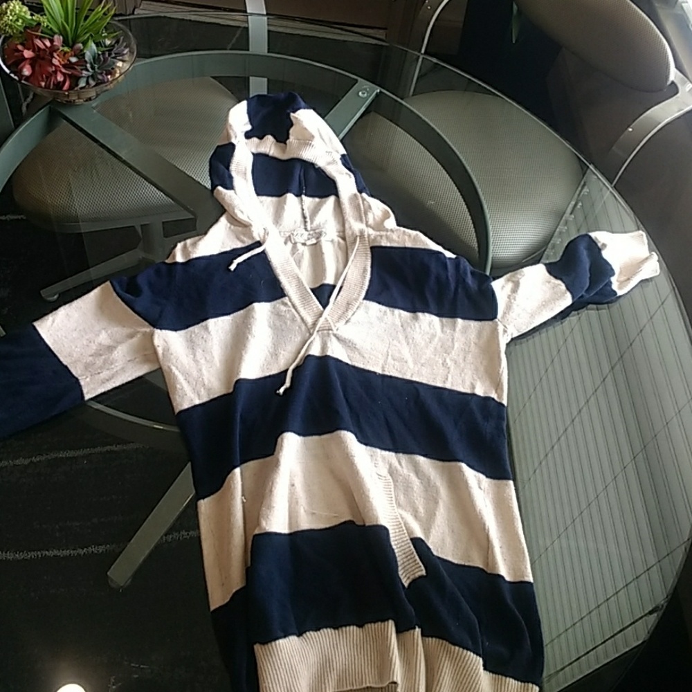 Striped blue and cream sweater